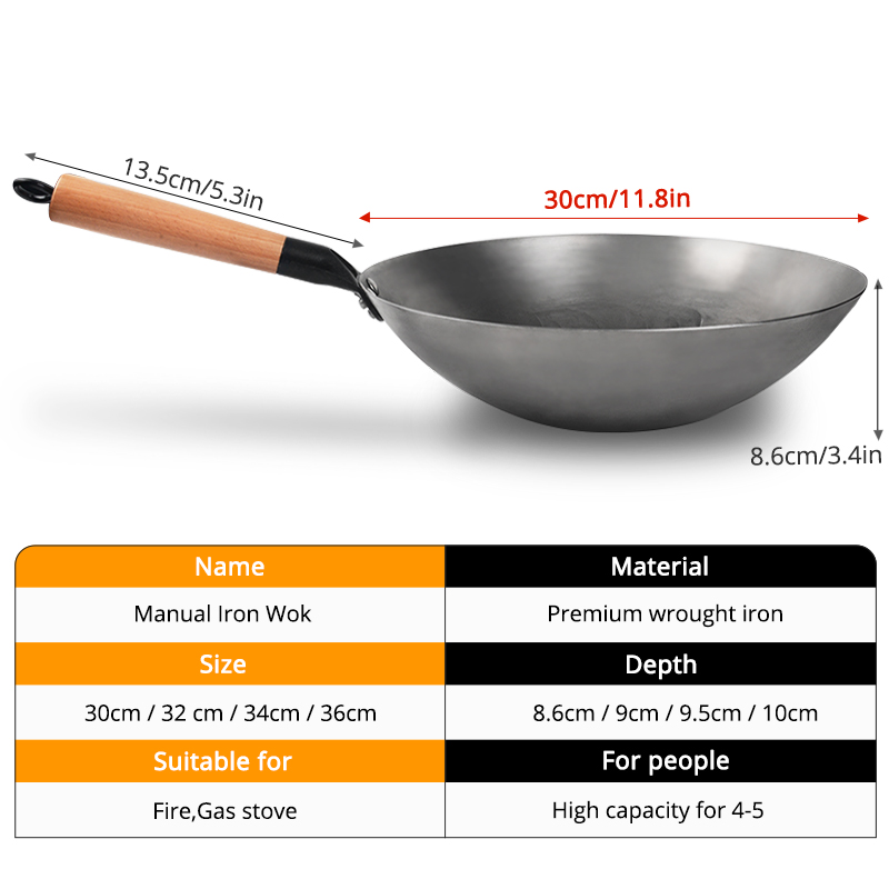 Wok chinois en fer forgé à la  - Cast Iron Corn avis et prix